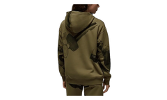 Jordan Brooklyn Fleece Printed Pullover Hoodie WMNS "Medium Olive / Black" HJ0157 222