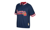 MLB Authentic Batting Practice 1/4 Zip Jersey "1991 Atlanta Braves – Navy" ABQZ3001 ABR91PPPNAVY