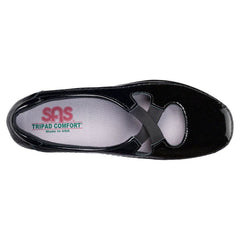 Women's Crissy Slip on Loafer in Black Patent Wide