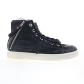 Adler Womens Black Leather Lace Up Lifestyle Sneakers Shoes