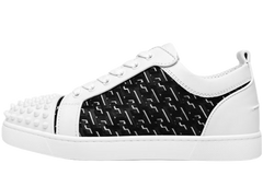 Louis Junior Spikes Orlato Flat CL Monogram White Black