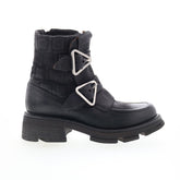 Loman Womens Black Leather Zipper Casual Dress Boots