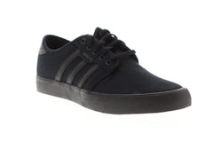 Seeley AQ8531 Mens Black Canvas Casual Low Top Lifestyle Sneakers Shoes